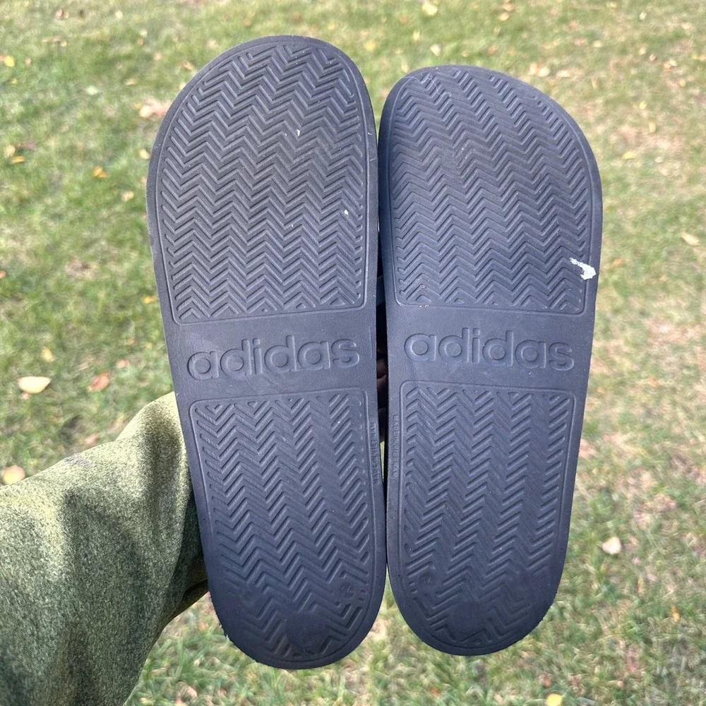 Adidas Adilette Shower‎ Slide Sandals Men's Size 14 Black White